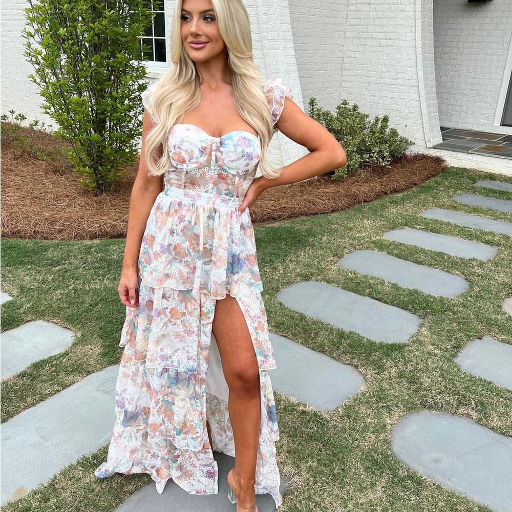 Shop These Three Watercolor Tiered Maxi